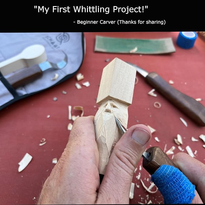Beginner-Friendly Wood Carving Kit, Spoon Carving Knife, Basswood Blocks - Image 8
