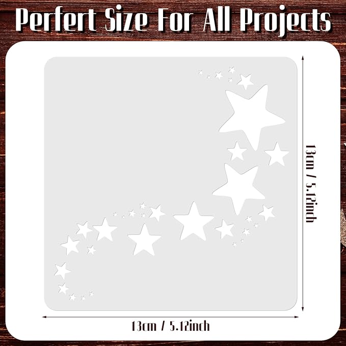 Junkin 20 Pcs Stencil for Painting Stencil Reusable DIY Drawing Template - Image 4