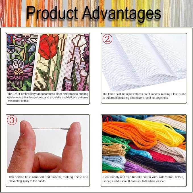 NEGEKFKX 6 Pcs Dreamcatcher Cross Stitch Bookmark Kit - Image 5