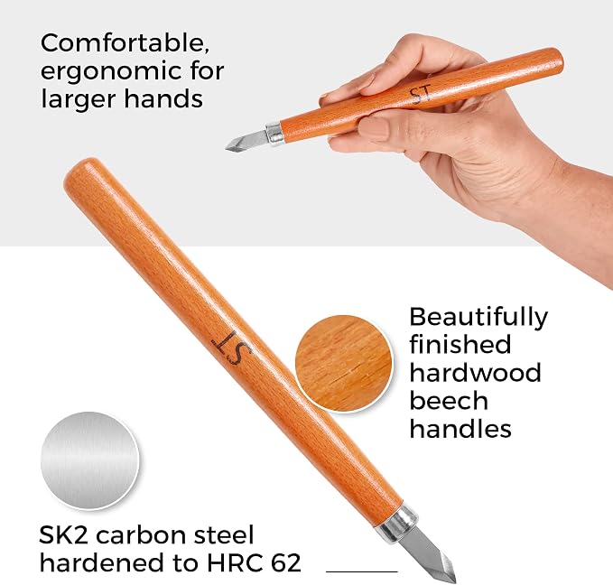 Beginner-Friendly Wood Carving Kit, Linoleum Carving, and Woodworking - Image 4