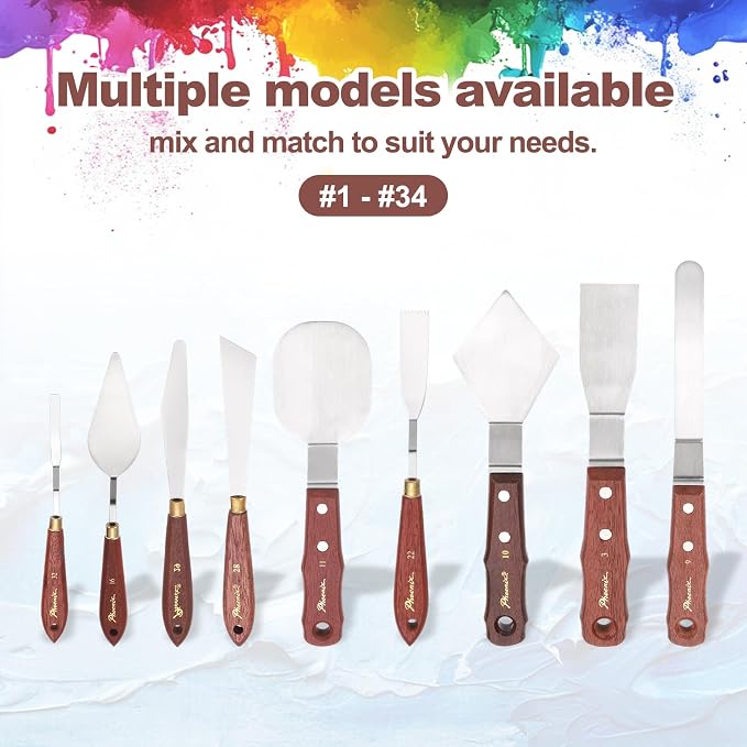 MECCANIXITY Pack of 1 Palette Knife No.32, 8.3" Long Palette Knives - Image 5