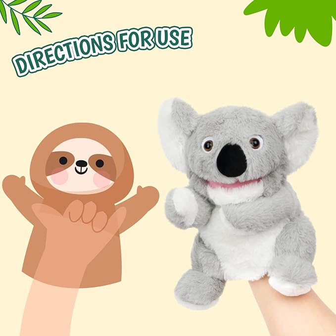 Easfan Koala Hand Puppet with Movable Mouth Interactive Storytelling Cute Soft - Image 3