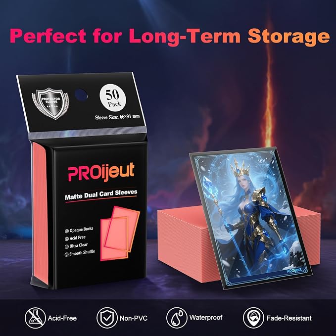 200 Pack Card Sleeves, Matte Dual Trading Card Sleeves - Image 4