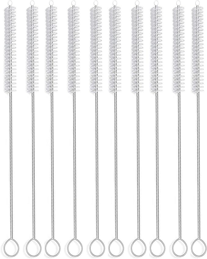 12 Inch Extra Long Straw Brush Cleaner, Flexible Nylon Tube Cleaning Brushes by DESIN