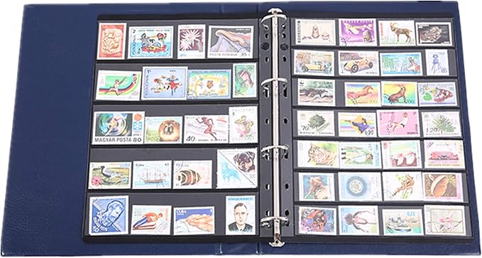 MUDOR 20 Sheets Stamp Pages for Collection Album Binder Book, 5 Pocket | 200 - Image 5