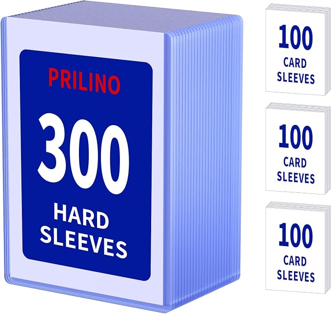Prilino Topload Card Holders & Sleeves, Collectible Protectors, 300 Pack | by Unknown