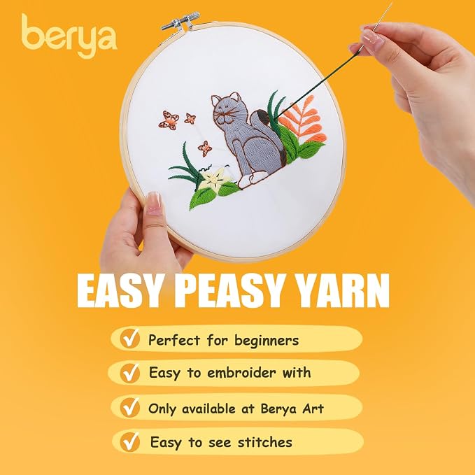 Embroidery Kit for Adult Beginners, Cat Embroidery Kit - Image 7
