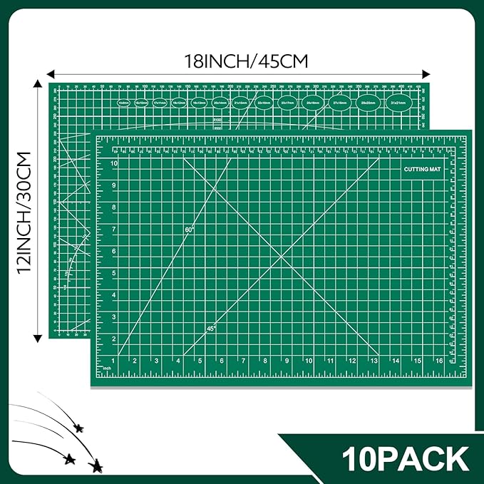 Self Healing Cutting Mat 12×18 Inch, Fabric Cutting Mats - Image 2