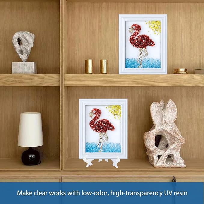 CIYOJA Sea Glass Stained Glass Kit – Flame Bird Resin Art Mosaic Kit - Image 4