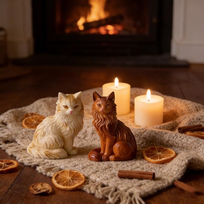 2 Pack 3D Cat Silicone Molds, Animal Resin Casting Candle Mold | Premium - Image 5