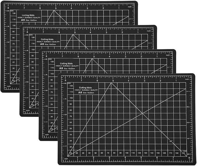 A5 Cutting Mat 4Pcs Premium Self Healing PVC Craft Cutting Pad Model Engraving by plplaaoo