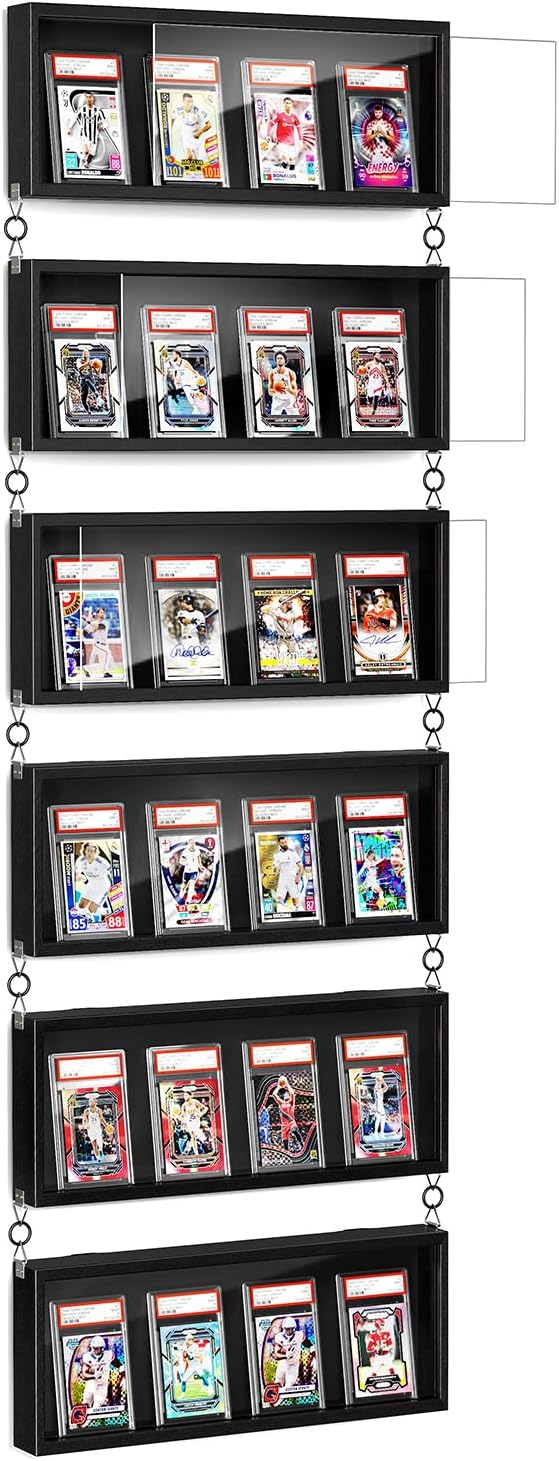 Emfogo Card Display Case, 6 Pack Trading Card Display Frame Wall Mount by Emfogo