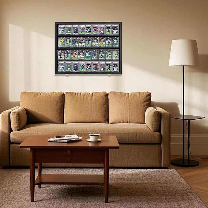 Graded Sports Card Display Case Lockable, Trading Card Collector Wall Display - Image 5