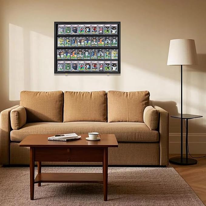 Graded Sports Card Display Case Lockable, Trading Card Collector Wall Display - Image 6