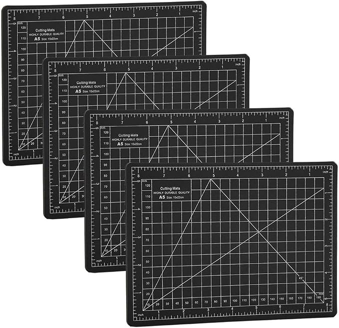 A5 Cutting Mat 4Pcs Premium Self Healing PVC Craft Cutting Pad Model Engraving - Image 4