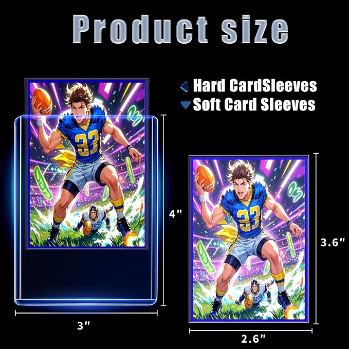 2000 Card Sleeves Top Loads for Cards, Toploaders Hard Plastic for Trading Game - Image 5