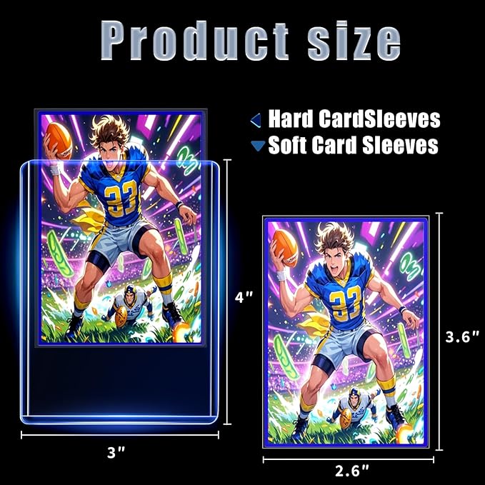 1000 Card Sleeves Toploads for Cards, Premium Standard Size Trading Hard - Image 4