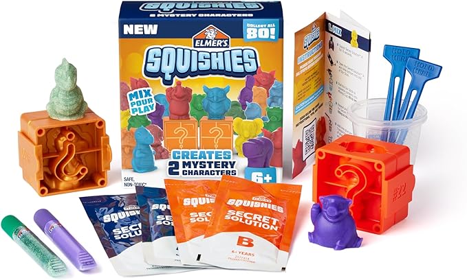 Elmer’s Squishies Kids’ Activity Kit, DIY Squishy Toy Kit Creates 2 Mystery by Unknown