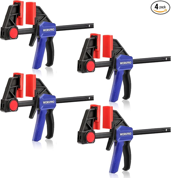 WORKPRO 6" Bar Clamps for Woodworking, One-Handed Clamp/Spreader, Light Duty by WORKPRO