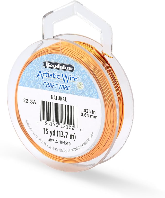 Artistic Wire, 22 Gauge Tarnish Resistant Colored Copper Craft Wire, 15 yd by Unknown