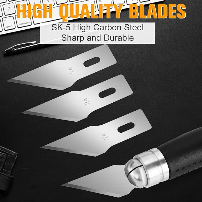 Jetmore 100 Pack Hobby Blades #24 Craft Knife Blades Refill Hobby Knife - Image 3