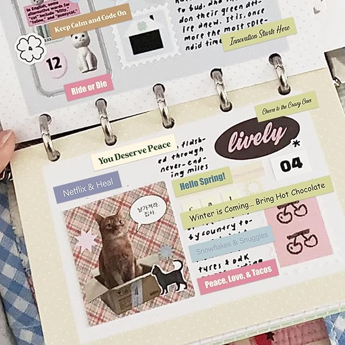 PRSTINCOL 2346PCS Quote Stickers, 48 Sheets Scrapbook Supplies Kit Word Stickers - Image 2