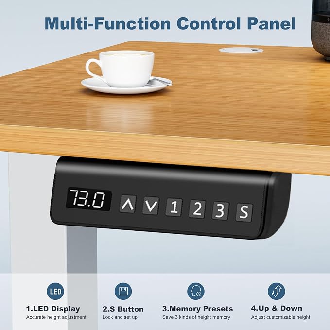 DUMOS 48 Inch Electric Standing Desk Height Adjustable, Sit to Stand Up - Image 6