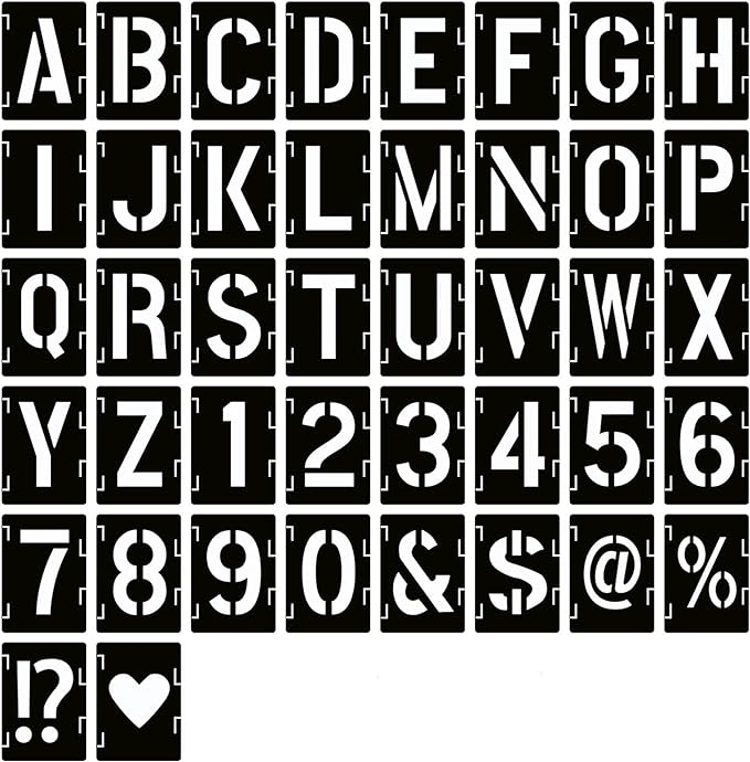YEAJON 9 Inch Letter Stencils Symbol Numbers Craft Stencils, DIY Art Projects by YEAJON