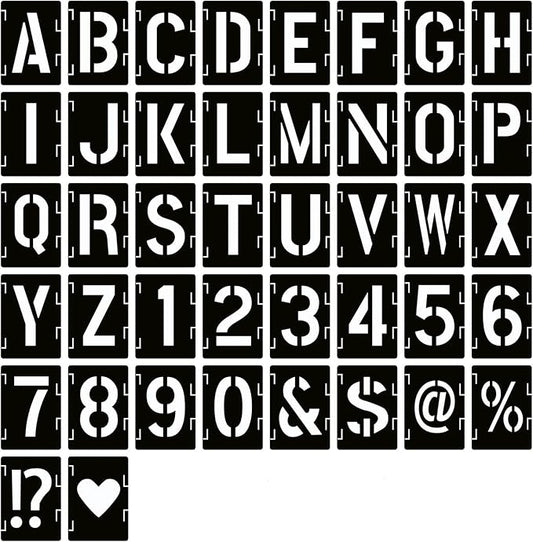 1 Inch Letter Stencils Symbol Numbers Craft Stencils, DIY Art Projects by YEAJON