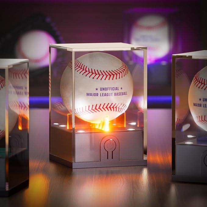 Baseball Display Case with Led Light, Acrylic Baseball Case - Image 7