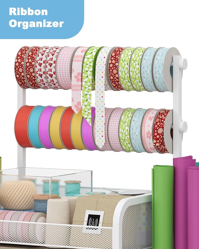 Rsaayekkt Rolling Wrapping Paper Storage Cart - Image 2