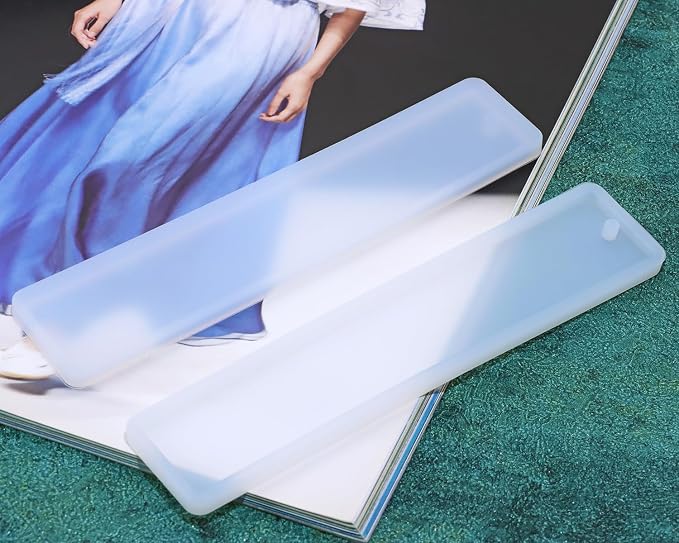 Bookmark Mold with Tassels 4Pcs Rectangle Silicone Jewelry Making Mould with - Image 6