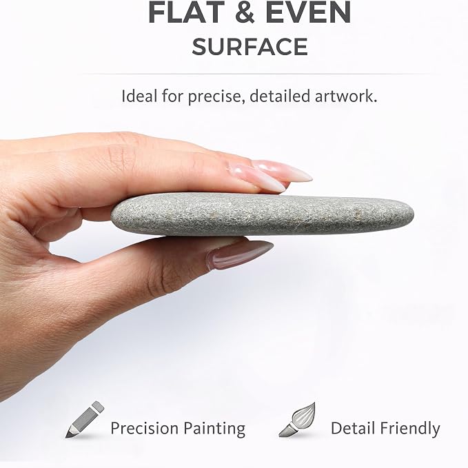 ROCART 12 PCS Large 3.35-4.15" Smooth Natural River Rocks - Image 3