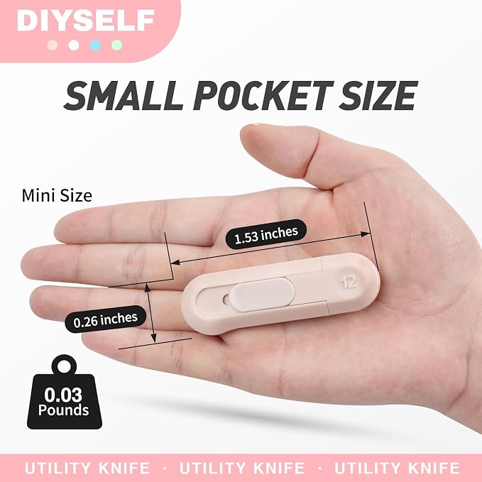 DIYSELF 16 Pack Box Cutter Utility Knife, Box Cutter Retractable, Letter Opener - Image 3
