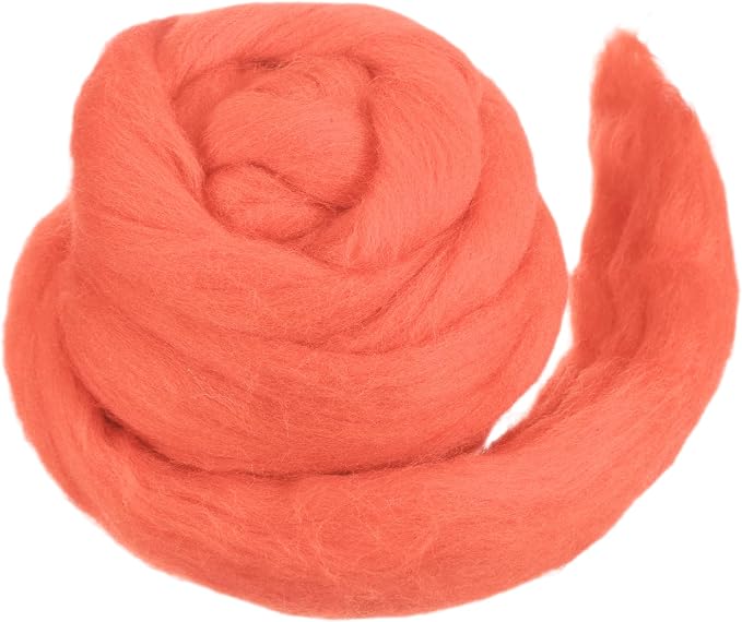 MECCANIXITY Wool Roving Yarn Soft Felting Wool 50g/1.76oz Pure Chunky Roving by MECCANIXITY