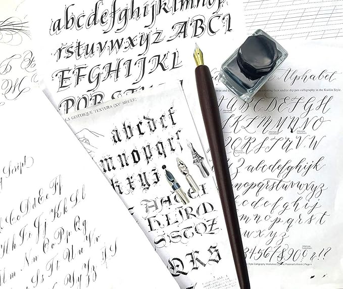 Calligraphy Pens Set -Wooden Dip Pen Handcrafted Calligraphy Set - Image 3