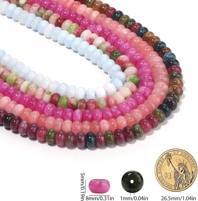 Songxi 5x8mm Natural Sun Stone Rondelle Beads, Gemstone - Image 4