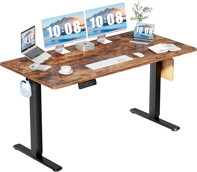 DUMOS 63 Inch Electric Standing Desk Height Adjustable, Sit to Stand Computer by DumosLifestyle