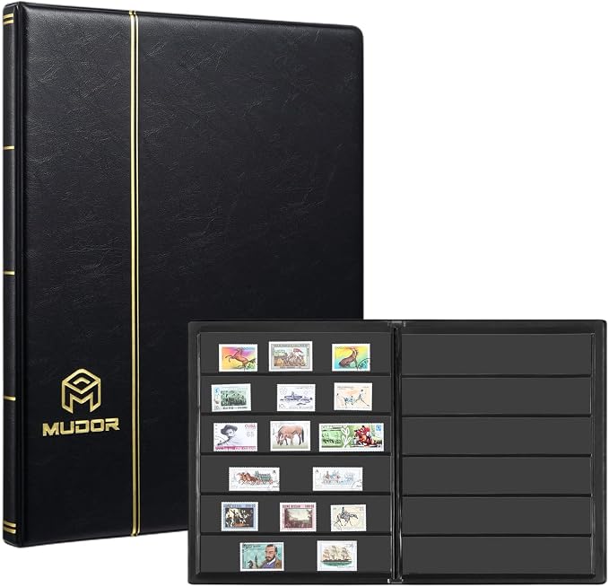MUDOR 6 Rows Stamp Collection Book, Stamp Albums by MUDOR
