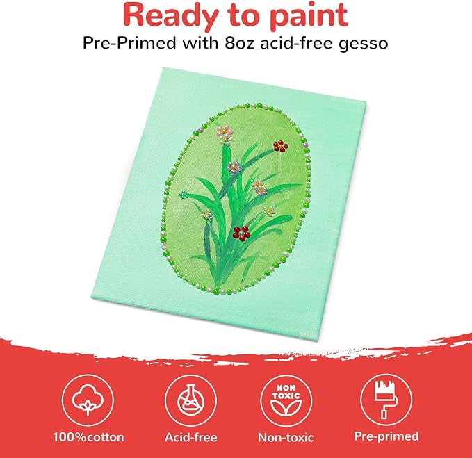 100 Pack 8x10 Inch Flat Canvas Boards - Image 4