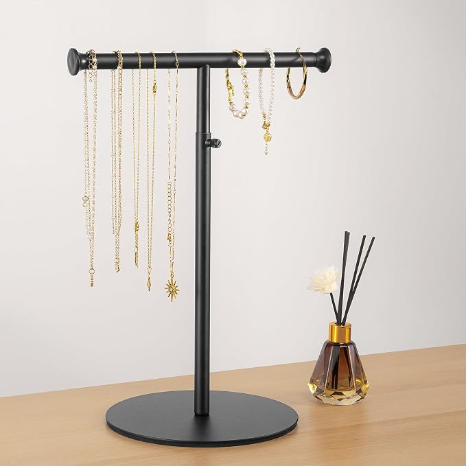 niffgaff T Bar Purse Display Stand Tabletop: Adjustable Height Handbag Holder - Image 7