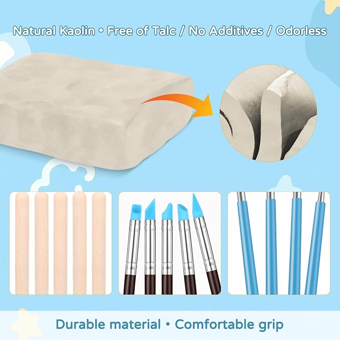 ZEHIQ White Air Dry Clay 6.6 lbs - Image 2