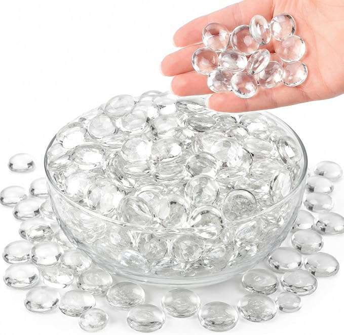 ARSUK Flat Glass Marbles, 1 LB Glass Beads - Image 14