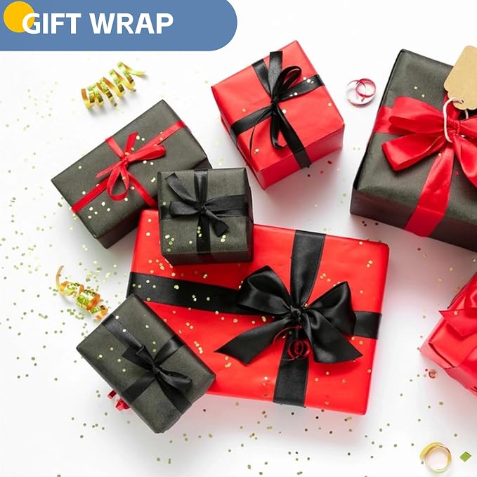 Black Wrapping Paper, Bouquet Graduation Gift Wrap - Image 3