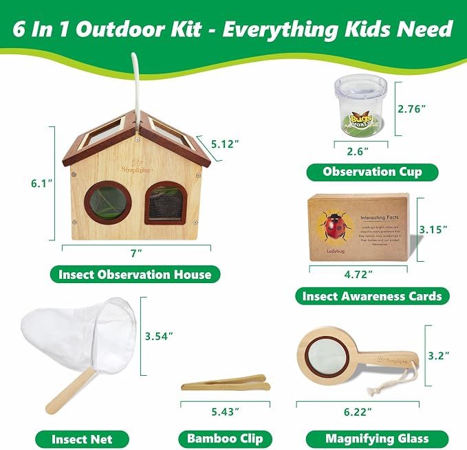 SimpliPlay Kids Bug Catching Kit, 6-in-1 Nature Discovery Kit - Image 6