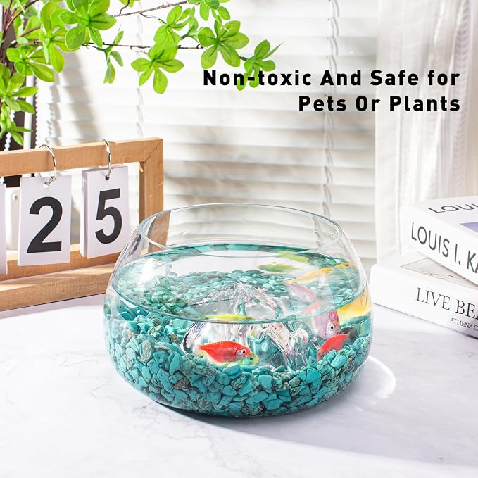 0.5 Lb/230g Blue Howlite Turquoise Crushed Stone Crystal Chips Bulk, Aquarium - Image 4