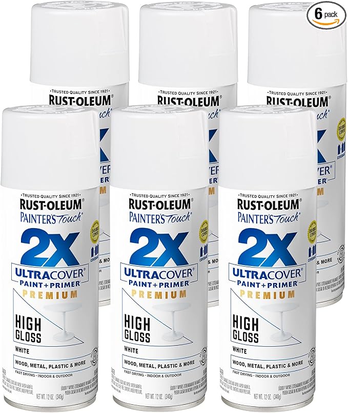 Rust-Oleum Painter's Touch 2X Ultra Cover Spray Paint, High Gloss White | by Rust-Oleum