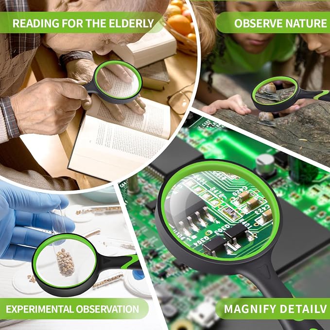 2-Set 75mm Hand-Held Reading Magnifier - Image 5
