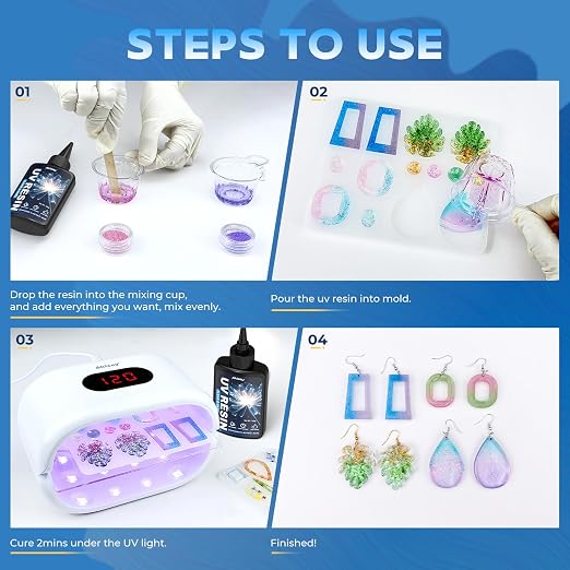 Akisey UV Resin 200g, Crystal Clear UV Resin Glue - Image 7