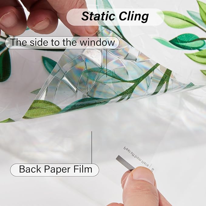 Ranzdn Window Privacy Film, Stained Glass, Static Cling, 35.4" x 78.7" | No - Image 6